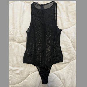 Black Sheer Mistress Rocks Top Shop Bodysuit